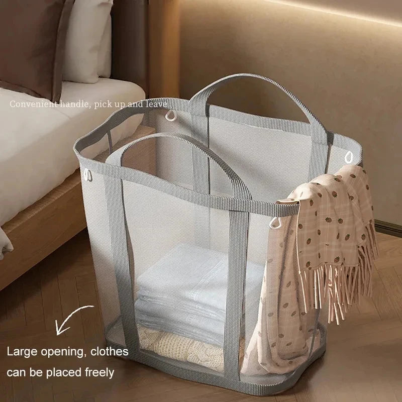Nylon Mesh Foldable Laundry Basket