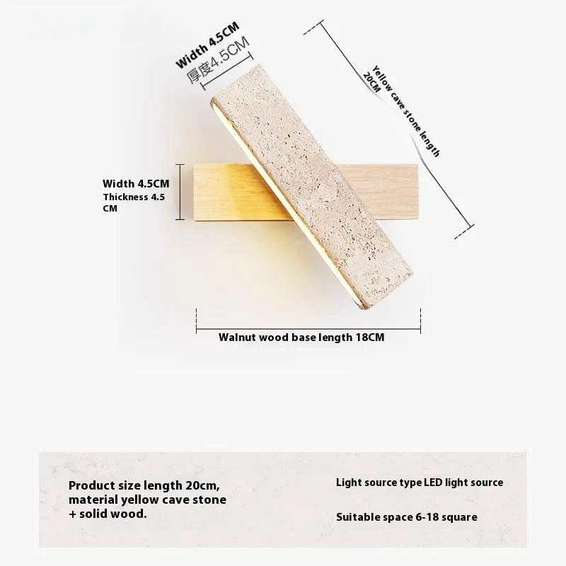 Japanese Wabi Sabi Travertine Wall Light