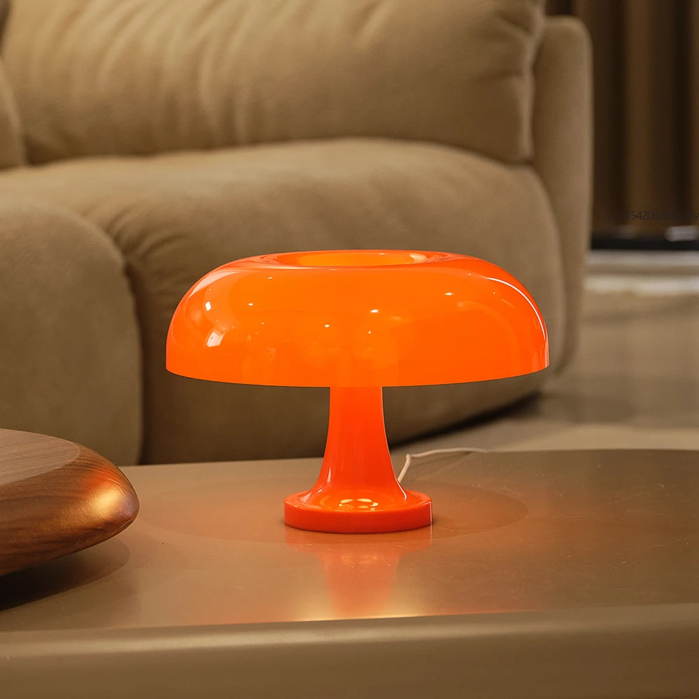Mushroom Table Lamp Danish Designer Orange