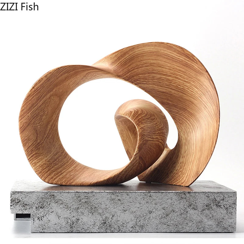 Handcrafted Geometric Polyresin Home Decor