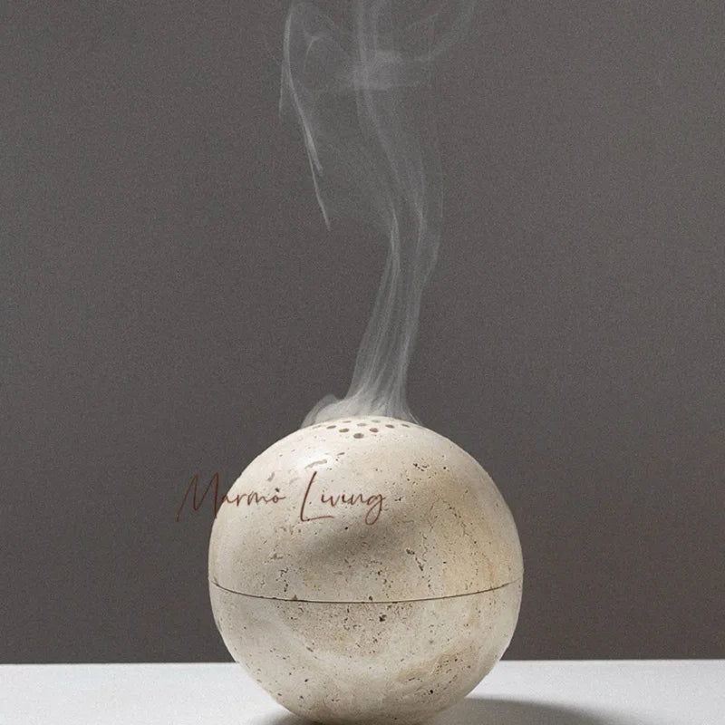 Travertine Beige Incense Burner