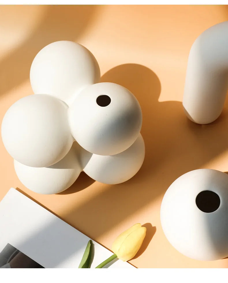White Porcelain Decor Vases