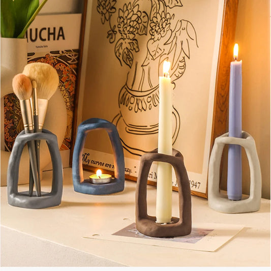 Enhance your home with our Nordic Ceramic Candlestick, a stunning and stable decoration perfect for any dining table, living room, or special occasion.