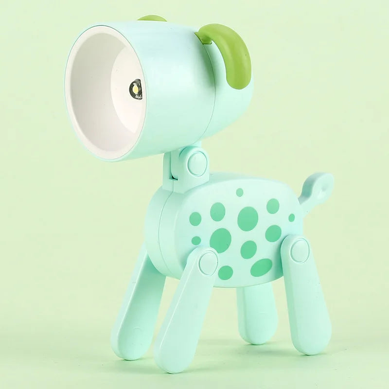 Cute Dog Night Light Folding Desk Lamp For Kids Bedroom
