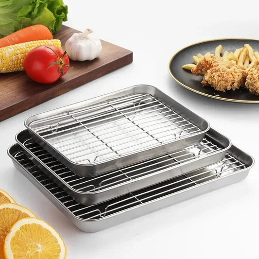 Premium Stainless Steel Bakeware delivers oven-ready baking with a rack; now durable, rust-resistant design for grilling, roasting, and baking - shop today.