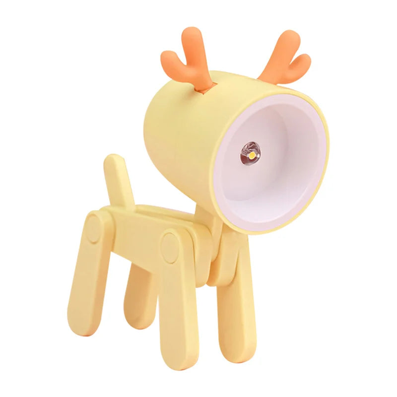 Cute Dog Night Light Folding Desk Lamp For Kids Bedroom