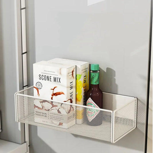 Discover the Refrigerator Magnetic Wall-Mounted Space-Saving Organizer, a versatile kitchen storage solution that maximizes space with strong magnetic hold and easy access, and elevate your home organization today!