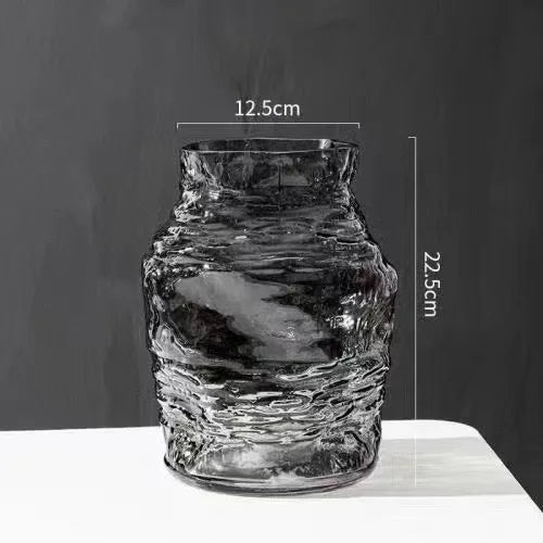Textured Glass Hydroponic Terrarium Vase