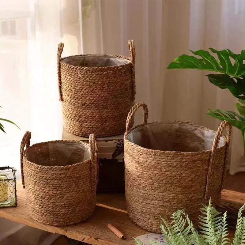 Handwoven Wicker Planter Basket