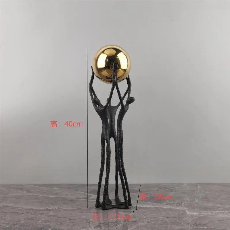 Elegant Cast Iron Sculpture