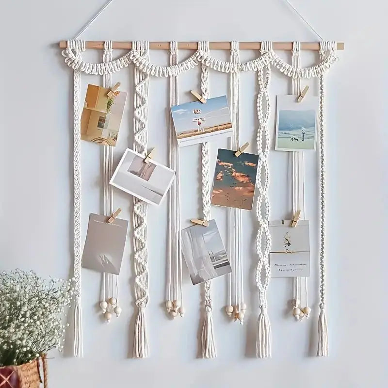 Boho Photo Clips Tassel Display