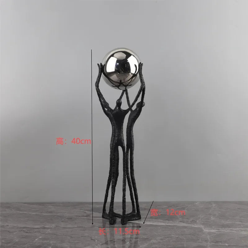 Elegant Cast Iron Sculpture