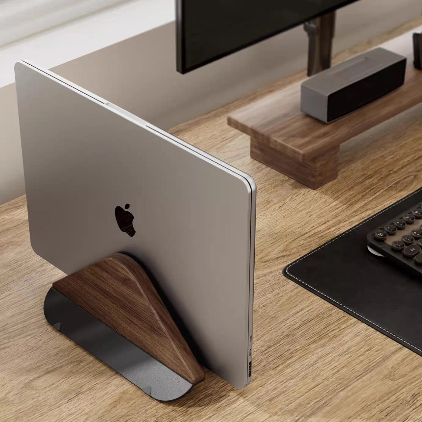 Wooden Vertical Laptop Stand