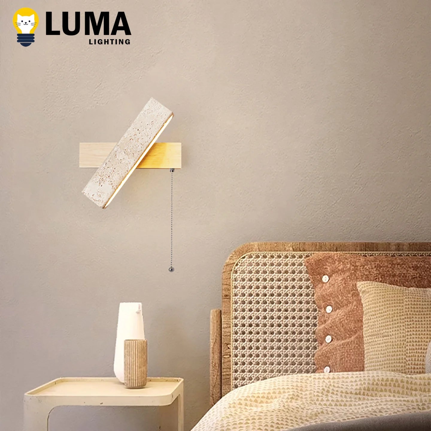 Japanese Wabi Sabi Travertine Wall Light