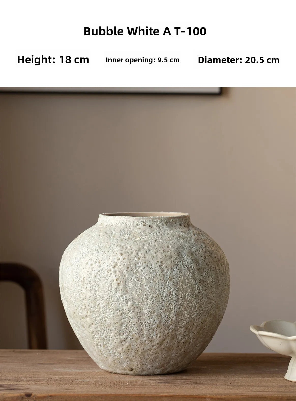 Rustic White Ceramic Porcelain Vase