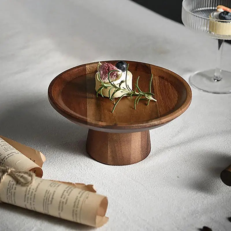 Natural Wooden Cake Tray