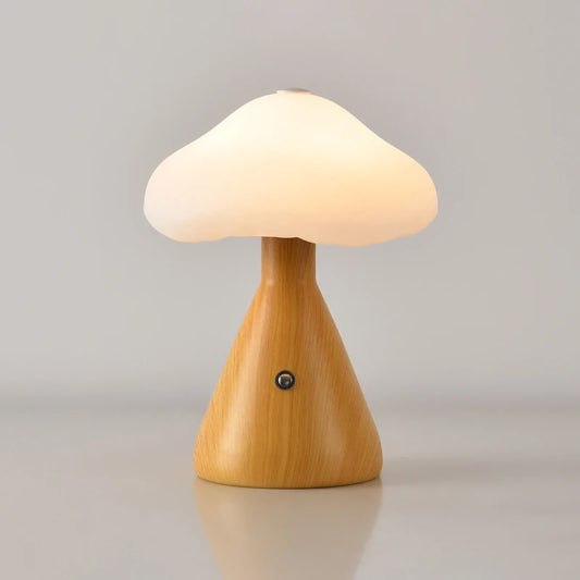 Discover the Mushroom-shaped desk lamp with USB charging and touch control for portable, ambient lighting ideal for bedside or camping—order yours today!