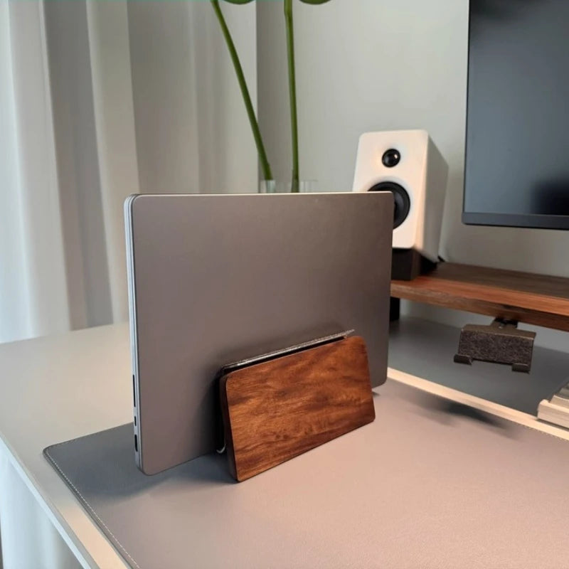 Walnut Vertical Notebook Stand Organizer