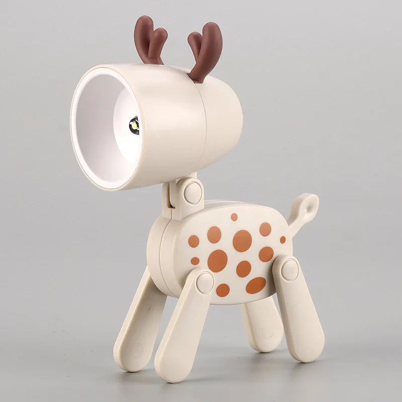 Cute Dog Night Light Folding Desk Lamp For Kids Bedroom