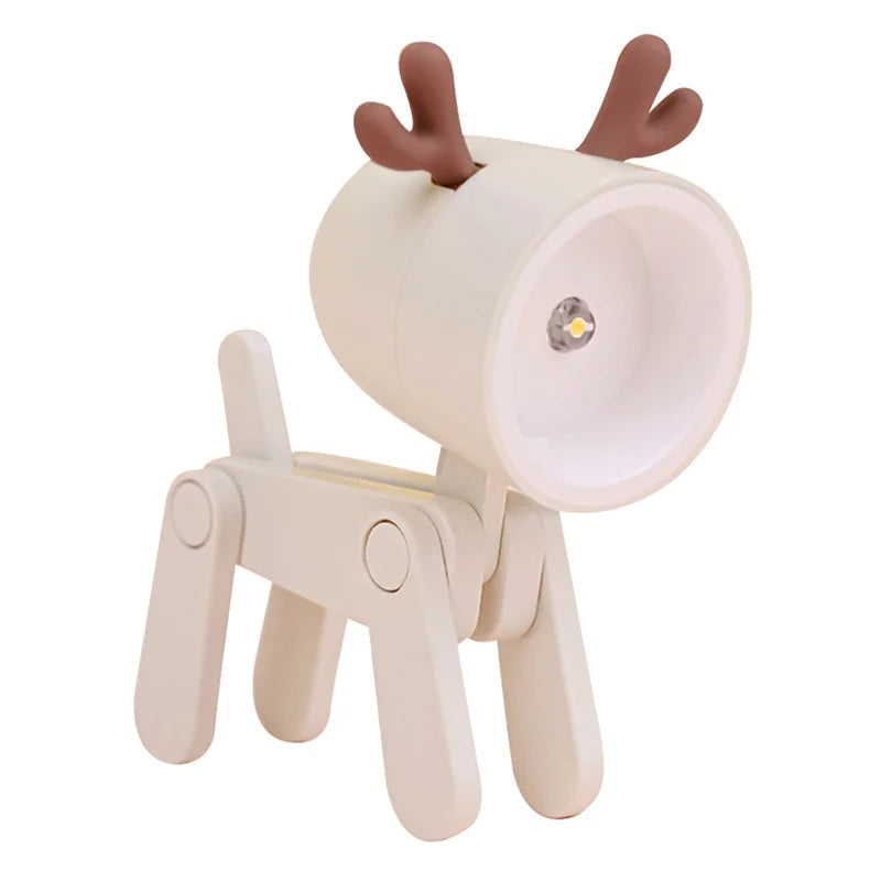 Cute Dog Night Light Folding Desk Lamp For Kids Bedroom