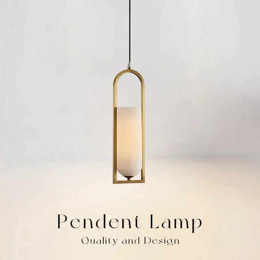 Natural Marble LED Pendant Lamp delivers luxury dining ambience with warm or white light, marble and copper finish, 110-220V AC, E14 bulb included shop now