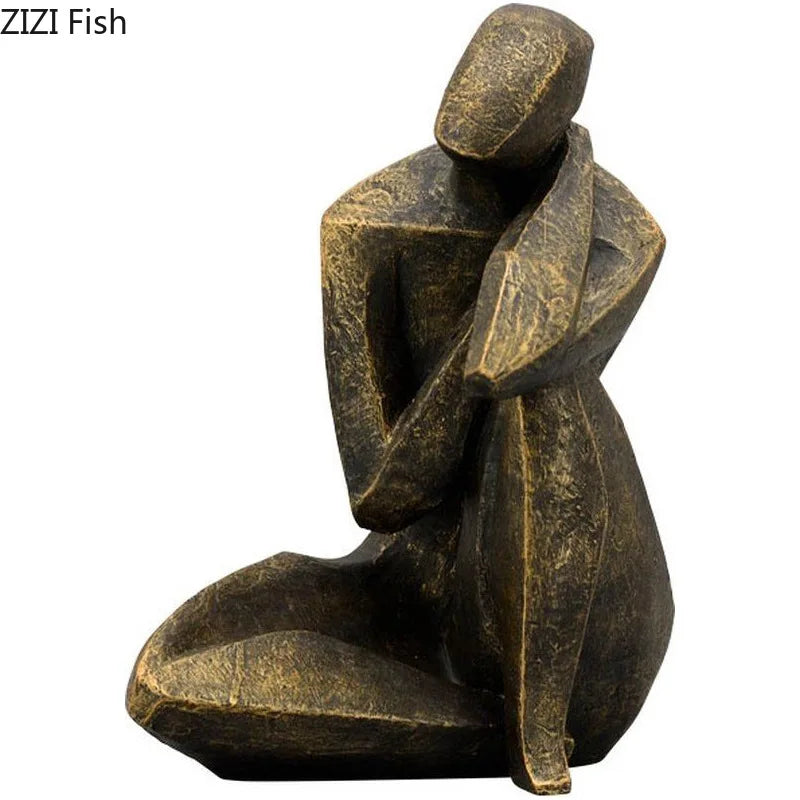 Golden Figurine Display Ornament