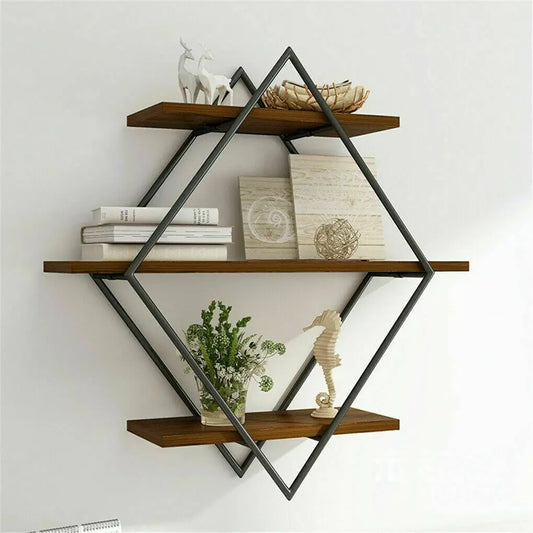 Wall Mounted Wooden Floating Shelves