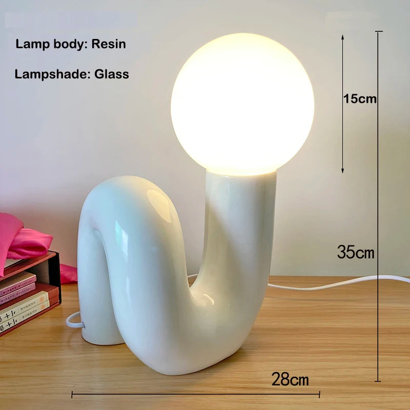 Resin Desk Lamp Glass