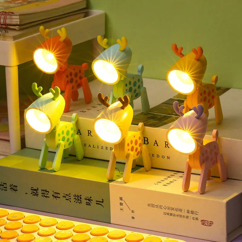 Cute Dog Night Light folding desk lamp delivers a warm LED glow, adorable pet design, battery-powered portability, and kid-friendly bedside decor - buy now!