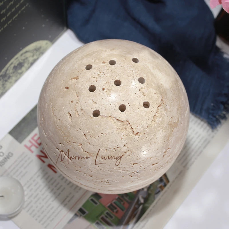 Travertine Beige Incense Burner