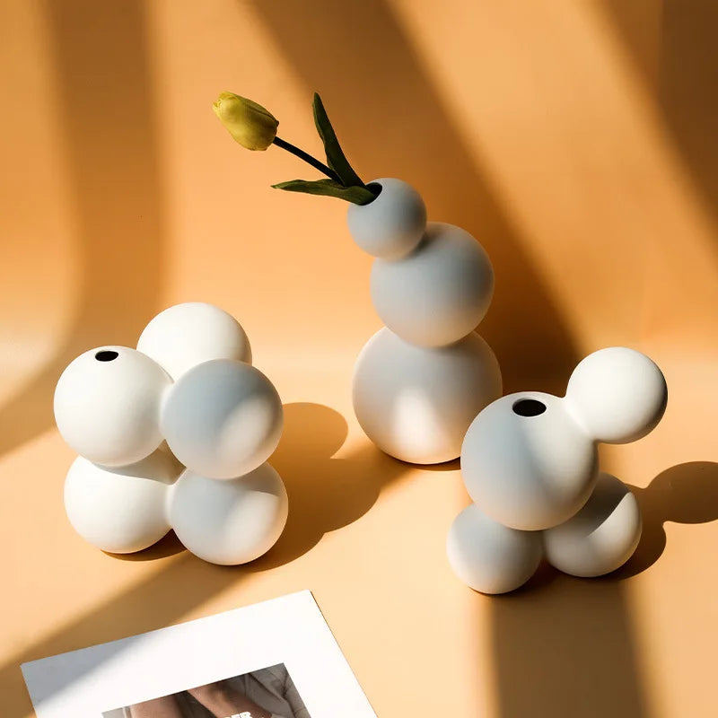 White Porcelain Decor Vases
