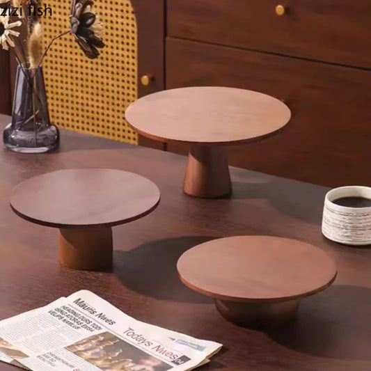 Handcrafted Wooden Dessert Tray Set