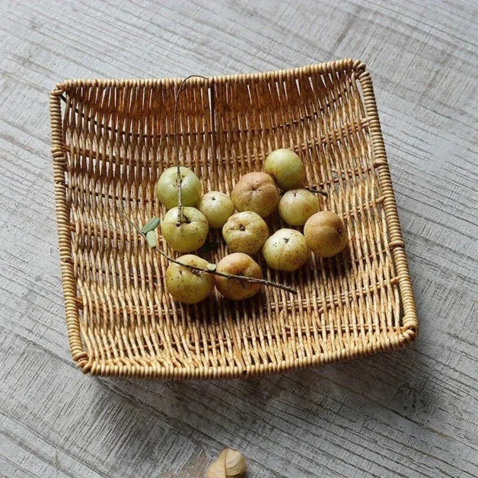 Handwoven Rattan Storage Basket