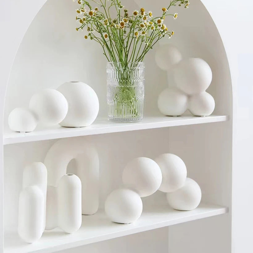 White Porcelain Decor Vases