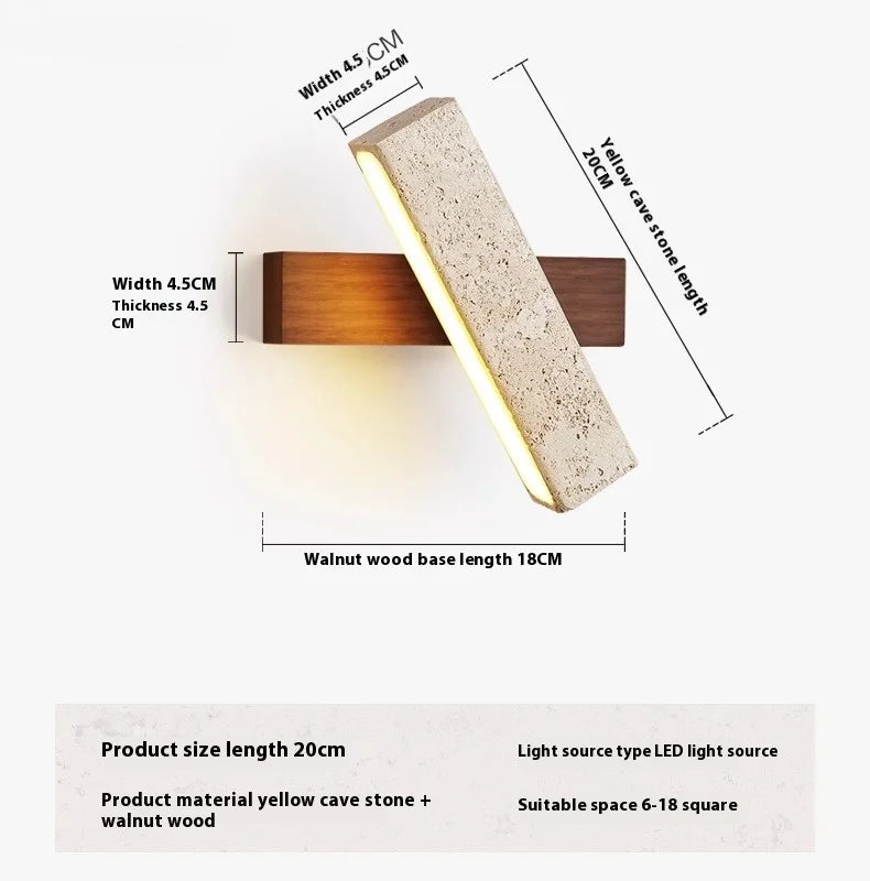 Japanese Wabi Sabi Travertine Wall Light