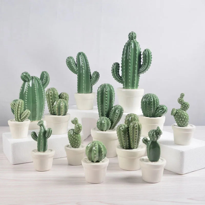 Ceramic Cactus Desk Decoration