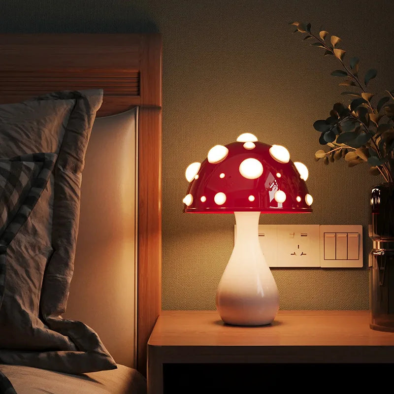 Tricolored Mushroom Lamp