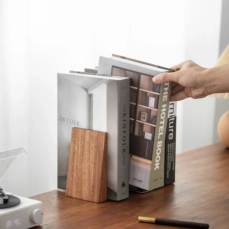 Luxury Wood Sloped Desk Bookends
