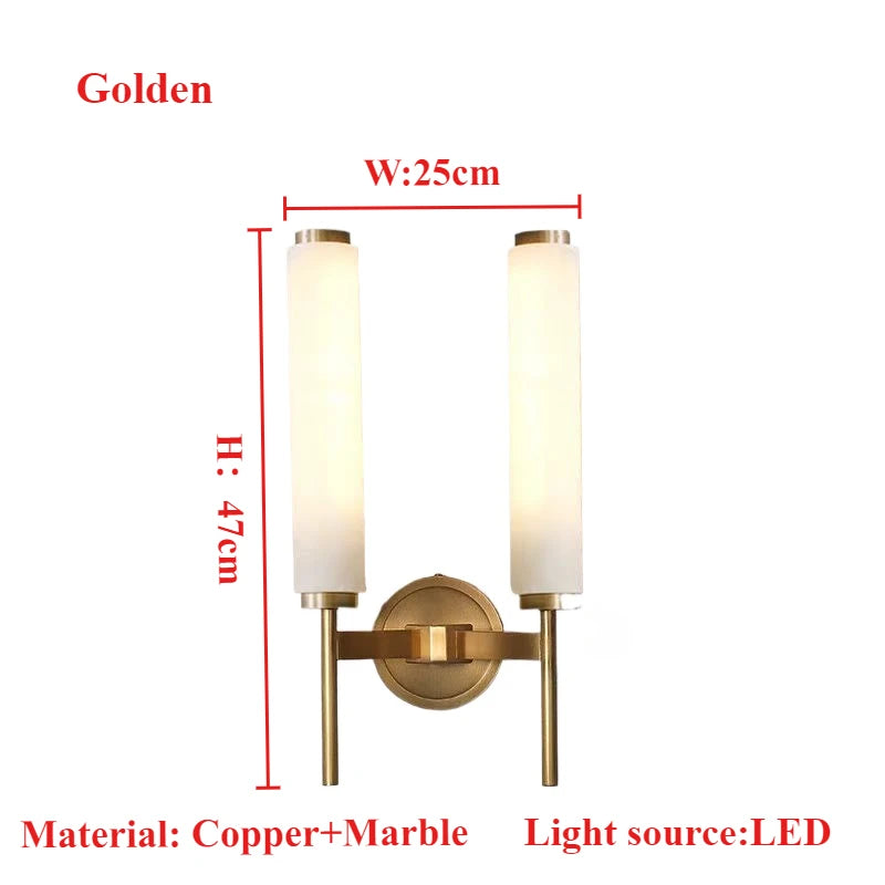Copper Marble Wall Lamp