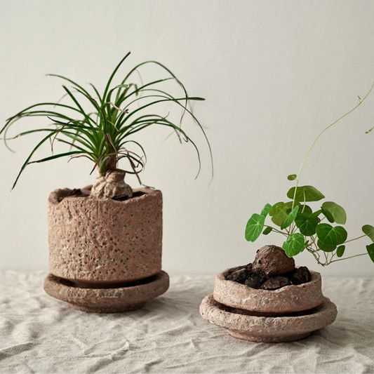 Elevate your decor with our Rough Pottery Flower Vase, perfect for showcasing artificial or dried flowers in a charming pastoral style.