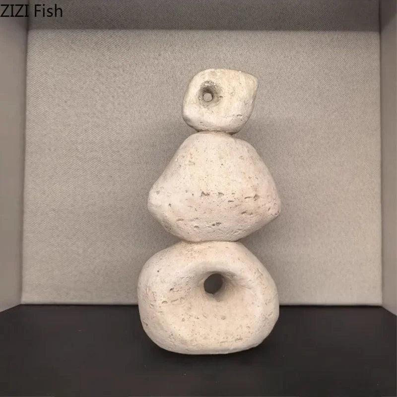 Round Stone Rockery Garden Decor