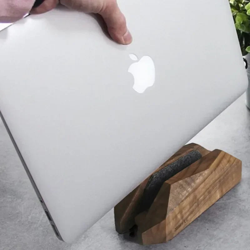 Solid Wood Dual Layer Laptop Stand