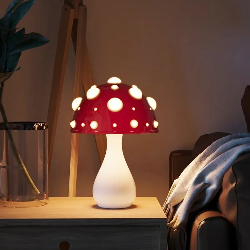 Tricolored Mushroom Lamp