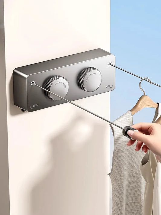 Discover the Weatherproof Durable Retractable Clothesline System for effortless, space-saving laundry drying with up to 44 lbs capacity and easy installation—upgrade your home setup today!