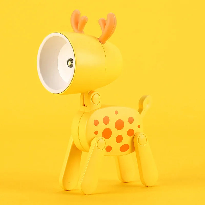 Cute Dog Night Light Folding Desk Lamp For Kids Bedroom