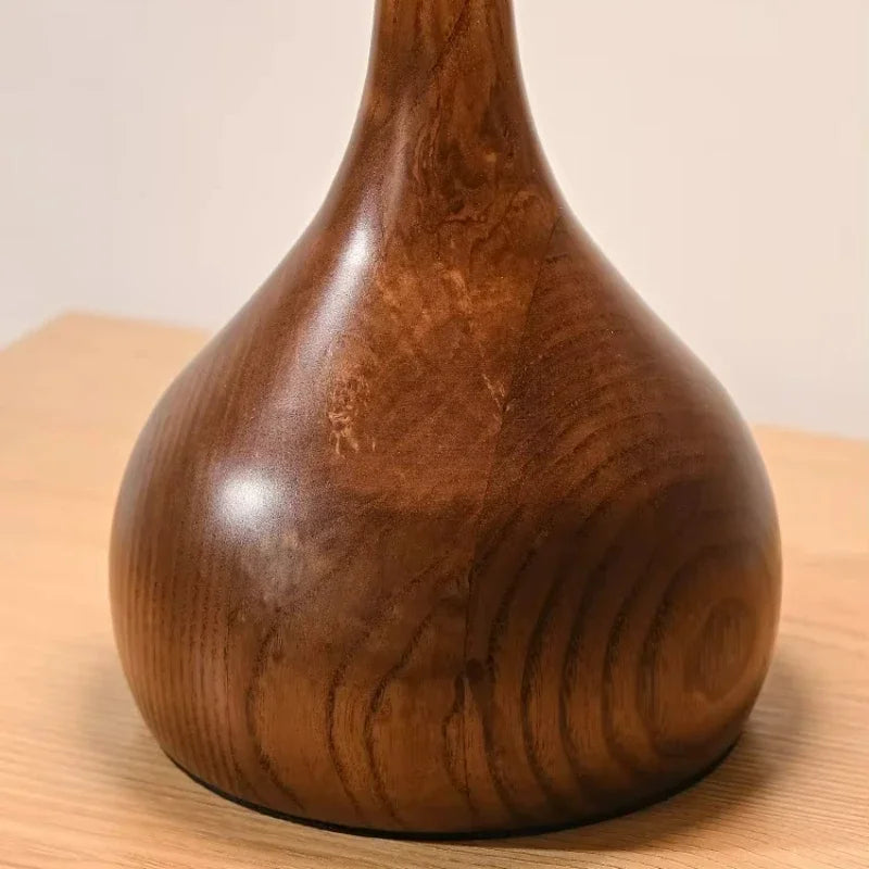 Retro Wood Crystal Floor Lamp
