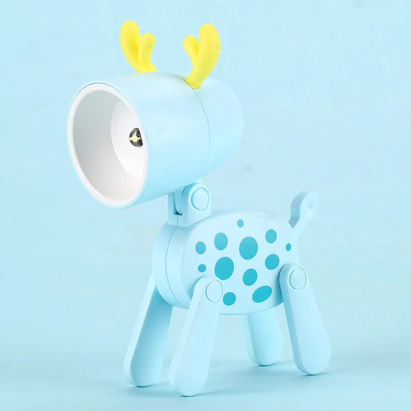 Cute Dog Night Light Folding Desk Lamp For Kids Bedroom