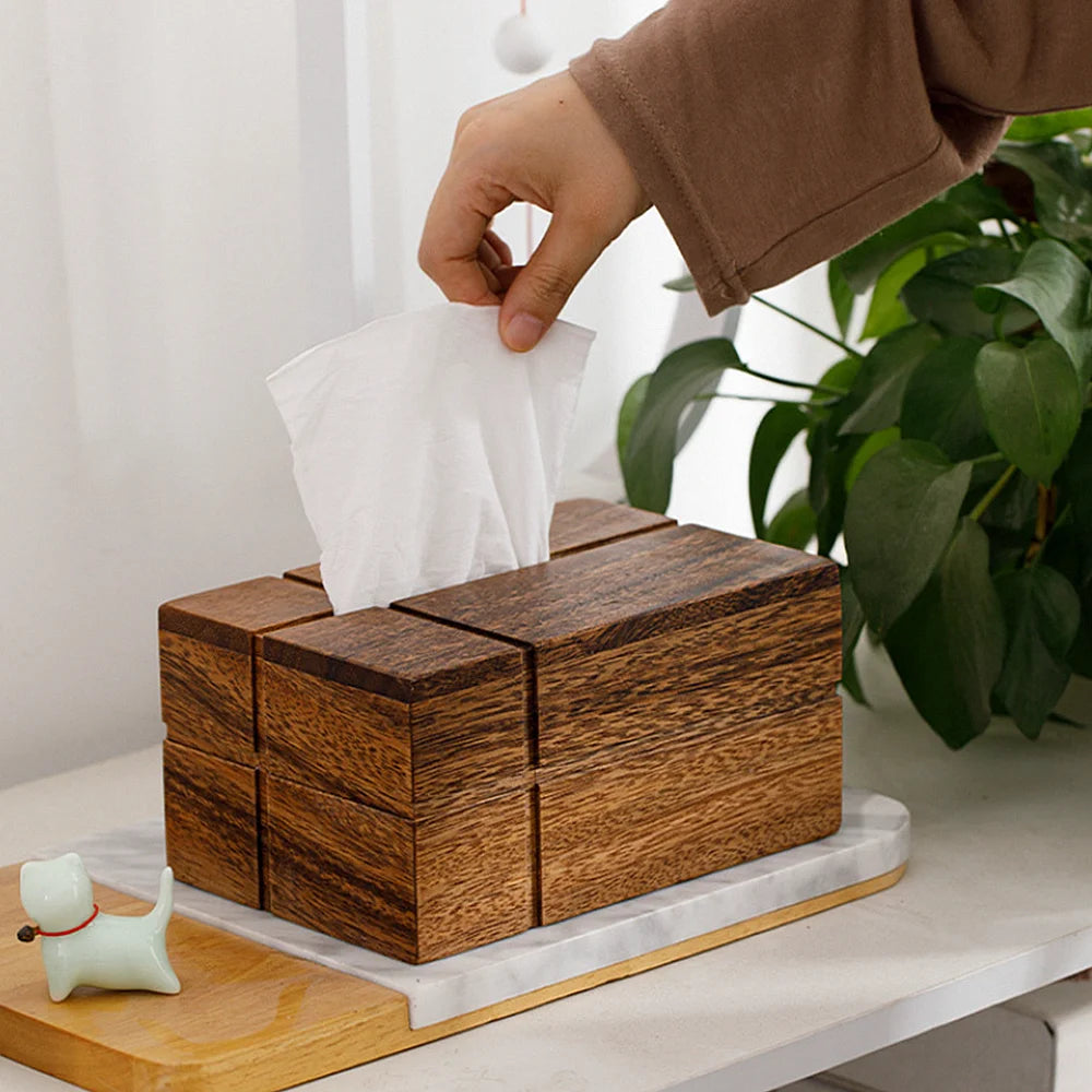 Walnut Tissue Dispenser Luxury