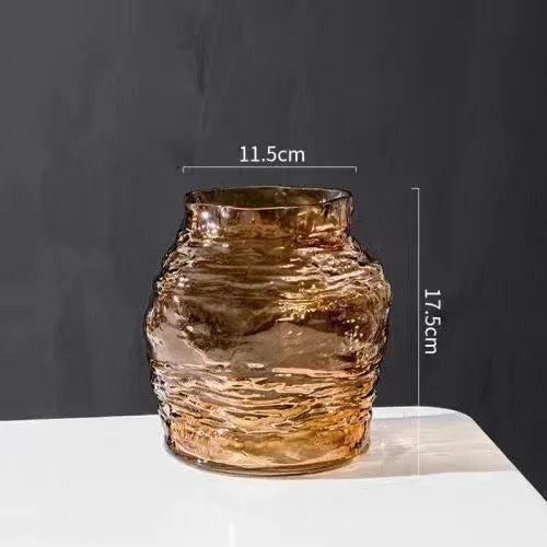 Textured Glass Hydroponic Terrarium Vase