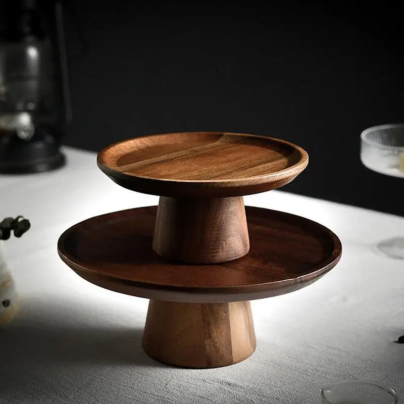 Natural Wooden Cake Tray